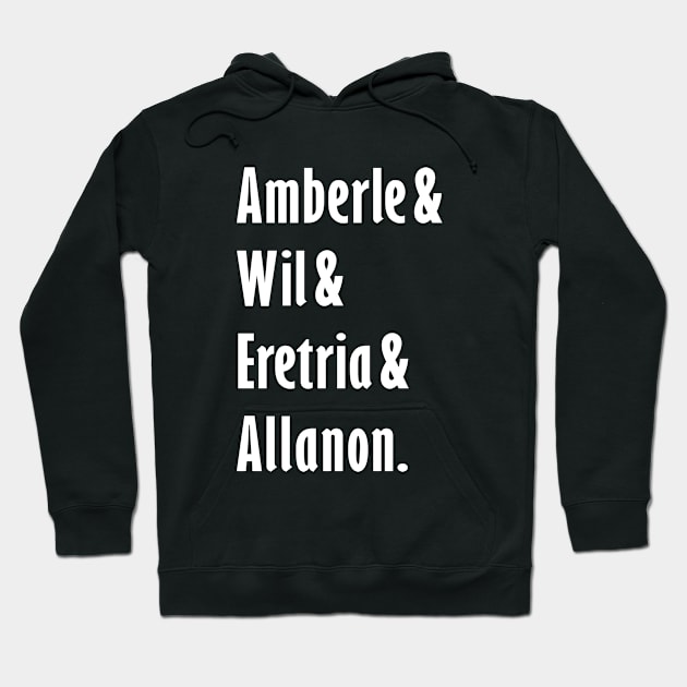 The Shannara Chronicles - Amberle & Wil & Eretria & Allanon Hoodie by BadCatDesigns